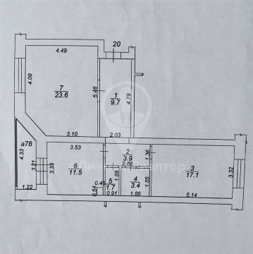 2-к квартира, 5/5 эт., 70м²